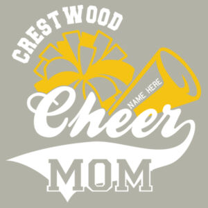 Crestwood Cheer Design 3 on a - Club Fleece Sleeve Swoosh Pullover Hoodie Design