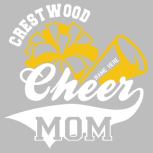Crestwood Cheer Design 3 on a - Men's Textured Mixed Media Midweight Hooded Sweatshirt Design