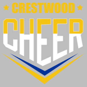 Crestwood Cheer Design 2 on a - Men's Textured Mixed Media Midweight Hooded Sweatshirt Design
