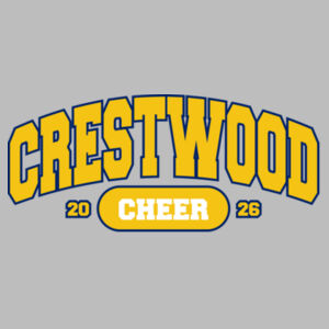 Crestwood Cheer Design 9 on a - Men's Textured Mixed Media Midweight Hooded Sweatshirt Design