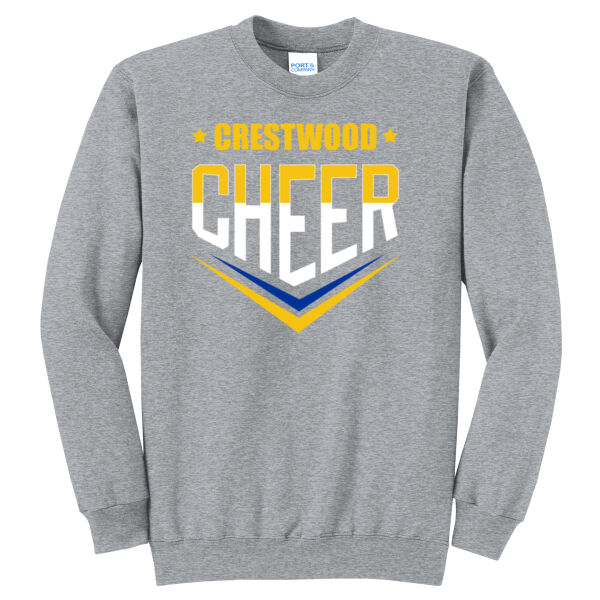 Crestwood Cheer Design 2 on a - Core Fleece Crewneck Sweatshirt Thumbnail