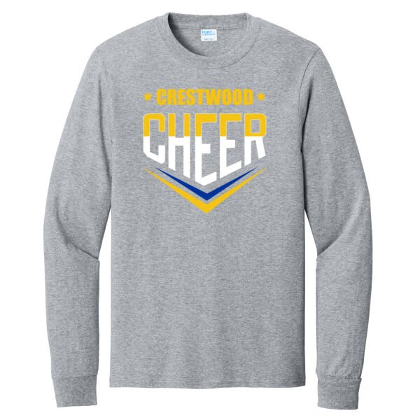 Crestwood Cheer Design 2 on a - Long Sleeve Core Cotton Tee Thumbnail