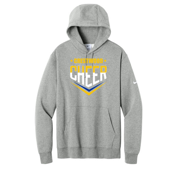 Crestwood Cheer Design 2 on a - Club Fleece Sleeve Swoosh Pullover Hoodie Thumbnail