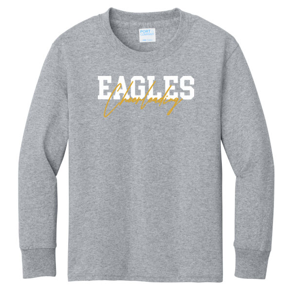 Crestwood Cheer Design 1 on a - Youth Long Sleeve Core Cotton Tee Thumbnail