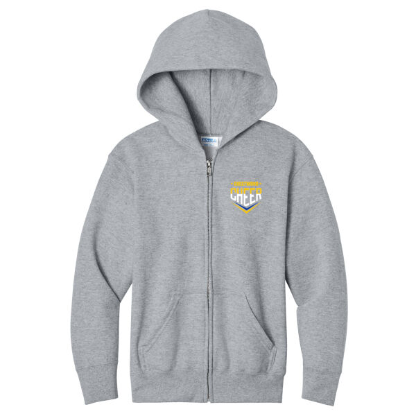 Crestwood Cheer Design 2 on a - Youth Core Fleece Full Zip Hooded Sweatshirt Thumbnail