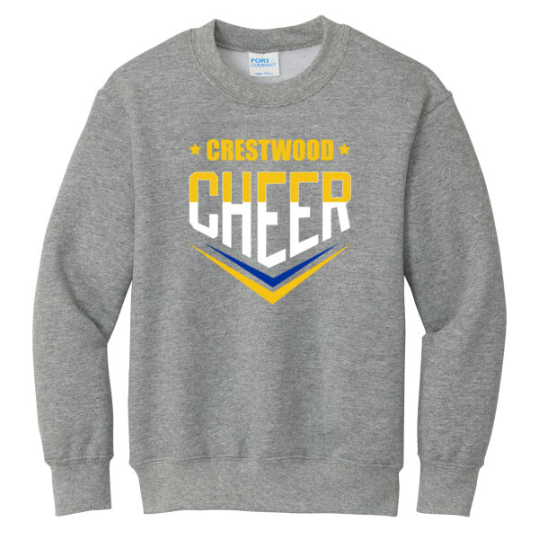 Crestwood Cheer Design 2 on a - Youth Core Fleece Crewneck Sweatshirt Thumbnail