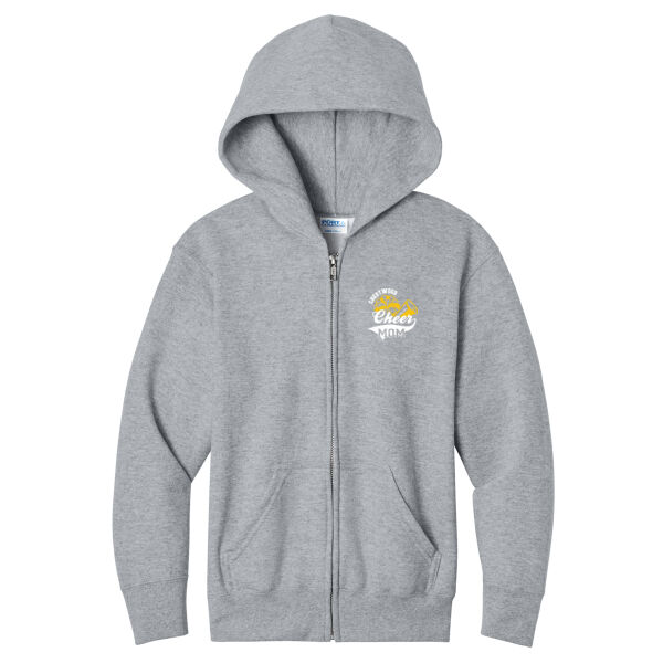 Crestwood Cheer Design 3 on a - Youth Core Fleece Full Zip Hooded Sweatshirt Thumbnail