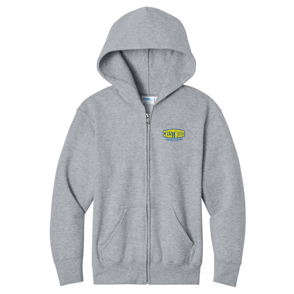 Crestwood Cheer Design 4 on a - Youth Core Fleece Full Zip Hooded Sweatshirt Thumbnail