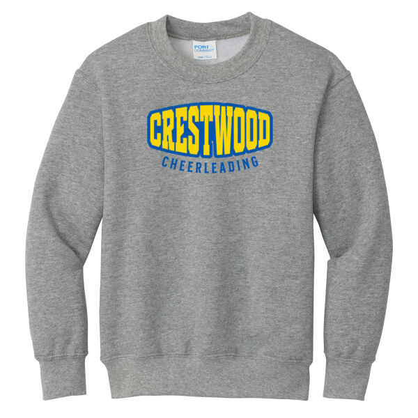 Crestwood Cheer Design 4 on a - Youth Core Fleece Crewneck Sweatshirt Thumbnail