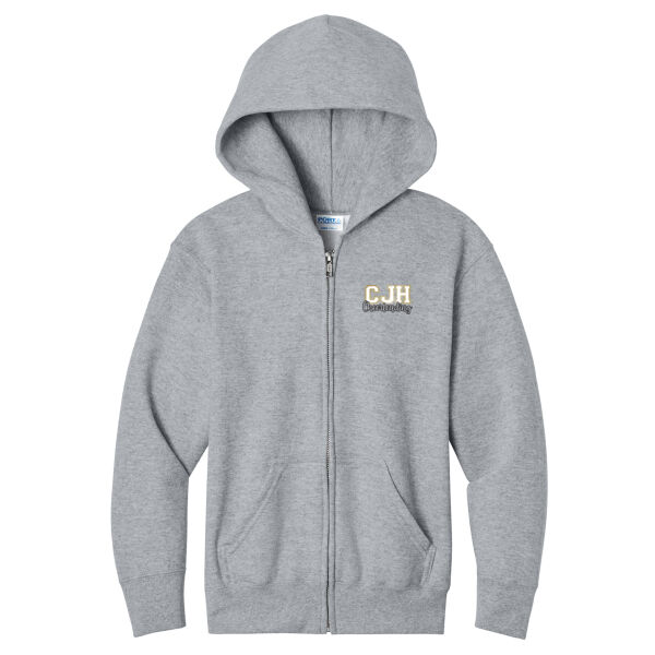 Crestwood Cheer Design 5 on a - Youth Core Fleece Full Zip Hooded Sweatshirt Thumbnail