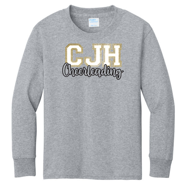 Crestwood Cheer Design 5 on a - Youth Long Sleeve Core Cotton Tee Thumbnail