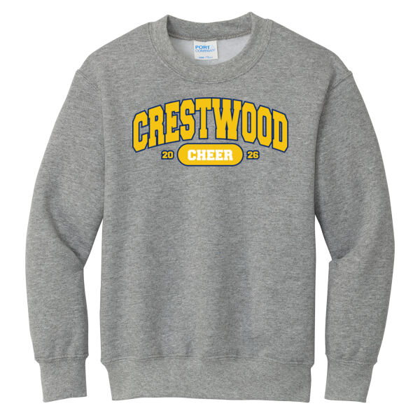 Crestwood Cheer Design 9 on a - Youth Core Fleece Crewneck Sweatshirt Thumbnail